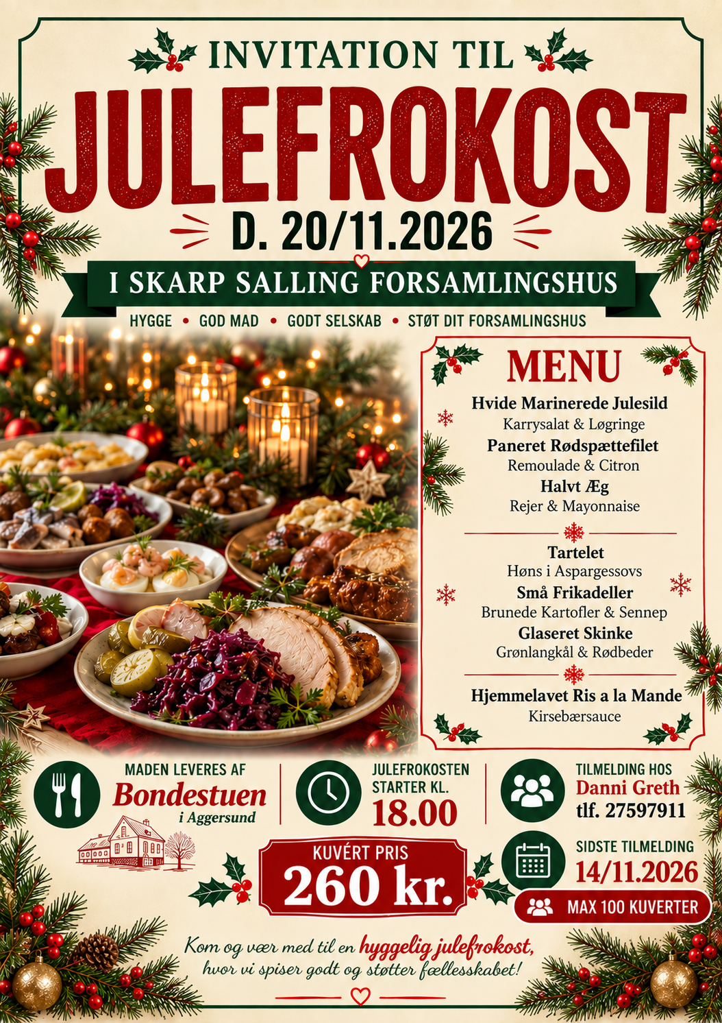 Plakat: Julefrokost 20/11.2026